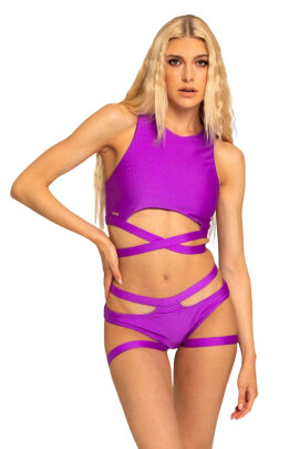 Paradise Chick Short Jarretière Miami Violet