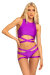 Paradise Chick Short Jarretière Miami Violet
