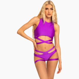 Paradise Chick Short Jarretière Miami Violet S