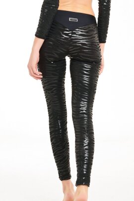 Paradise Chick Legging Superhero Sticky V-String Zebra Noir L