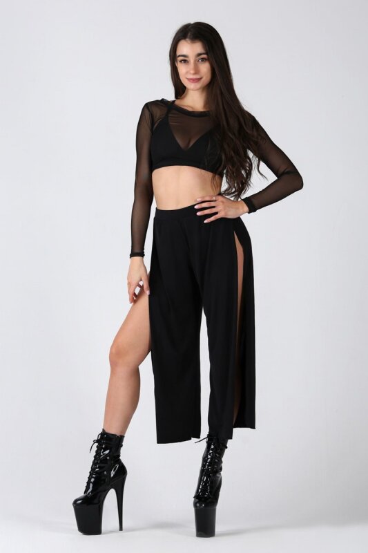 REV ACTIV Pantalon fendu Noir XL