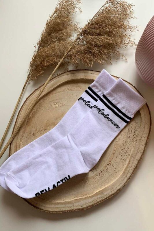 REV ACTIV Chaussettes Poledancer Blanc Noir