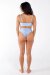 AMBR Designs Crop top avec anneau Bleu ciel L