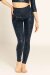 Paradise Chick Legging grip Superhero taille haute Léopard Denim Bleu XS