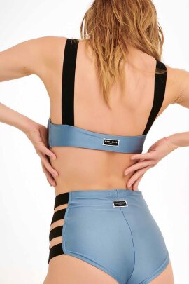 Paradise Chick Haut Girlie Bleu-Gris
