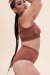 Lunalae Haut Gaby Sans couture Marron