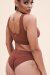 Lunalae Haut Gaby Sans couture Marron