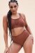 Lunalae Haut Gaby Sans couture Marron M