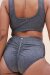 Lunalae Short taille haute Leah Sans couture Gris M