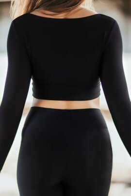 Dragonfly Crop top Pavi Noir L-XL