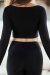 Dragonfly Crop top Pavi Noir L-XL