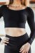 Dragonfly Crop top Pavi Noir L-XL