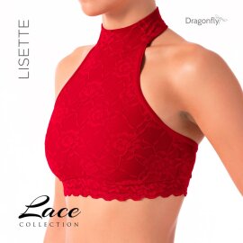 Dragonfly Haut avec dentelle Lisette Rouge M