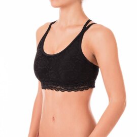 Dragonfly Haut avec dentelle Nicole Noir M