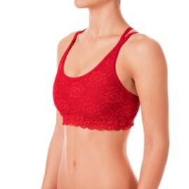 Dragonfly Haut avec dentelle Nicole Rouge XS