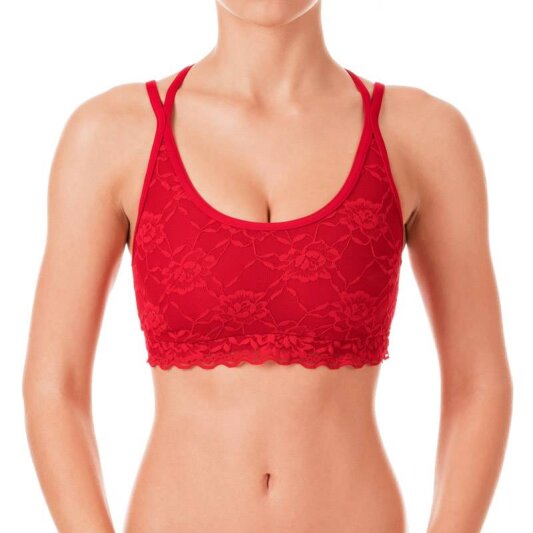 Dragonfly Haut avec dentelle Nicole Rouge L