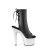 Pleaser ADORE-1018LG Bottines à plateforme Cuir synthétique Paillettes Noir Argent