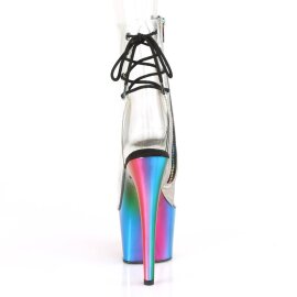 Pleaser ADORE-1018RC Bottines à plateforme Chrome Transparent Bigarré