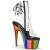 Pleaser ADORE-1018RC Bottines à plateforme Chrome Transparent Bigarré