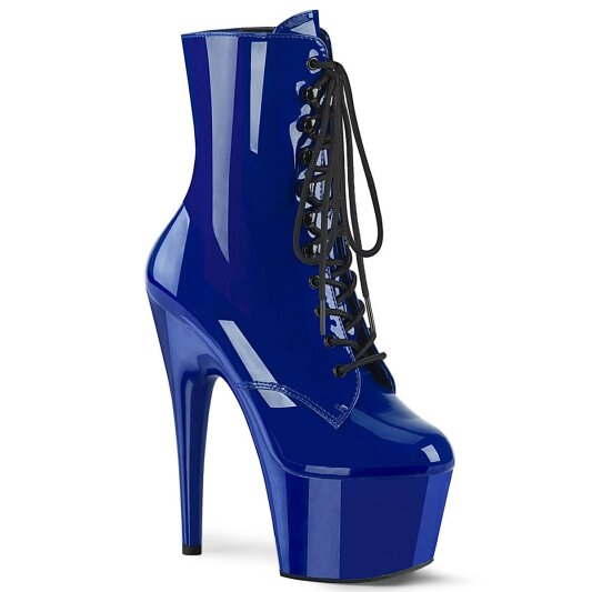 Pleaser ADORE-1020 Bottines à plateforme Vernis Bleu