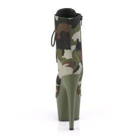 Pleaser ADORE-1020CAMO Bottines à plateforme Camouflage Vert