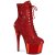 Pleaser ADORE-1020CHRS Bottines à plateforme Strass Chrome Rouge