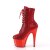 Pleaser ADORE-1020CHRS Bottines à plateforme Strass Chrome Rouge