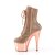 Pleaser ADORE-1020CHRS Bottines à plateforme Strass Chrome Or