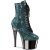 Pleaser ADORE-1020CHRS Bottines à plateforme Strass Chrome Turquoise