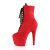 Pleaser ADORE-1020FS Bottines à plateforme Daim synthétique Rouge