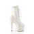Pleaser ADORE-1020GDLG Bottines à plateforme Paillettes Blanc