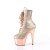 Pleaser ADORE-1020HM Bottines à plateforme Métallique Chrome Or Rose