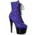 Pleaser ADORE-1020MG Bottines à plateforme Paillettes Bigarré Bleu