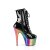Pleaser ADORE-1020RC Bottines à plateforme Vernis Chrome Noir Bigarré