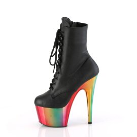 Pleaser ADORE-1020RC Bottines à plateforme Cuir synthétique Chrome Noir Bigarré
