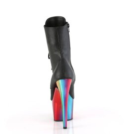 Pleaser ADORE-1020RC Bottines à plateforme Cuir synthétique Chrome Noir Bigarré