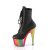 Pleaser ADORE-1020RC Bottines à plateforme Cuir synthétique Chrome Noir Bigarré