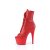 Pleaser ADORE-1021 Bottines à plateforme Cuir synthétique Rouge