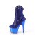 Pleaser ADORE-1029CHRS Bottines à plateforme Strass Chrome Bleu