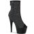 Pleaser ADORE-1031GM Bottines à plateforme Strass mailles Noir