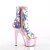Pleaser ADORE-1031SSQ Bottines à plateforme Paillettes Chrome Rose