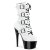 Pleaser ADORE-1046TT Bottines à plateforme Vernis Blanc