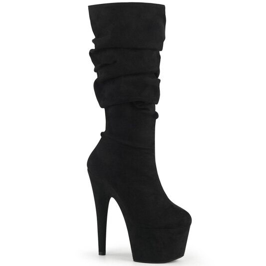 Pleaser ADORE-1061 Bottes à plateforme Daim synthétique Noir