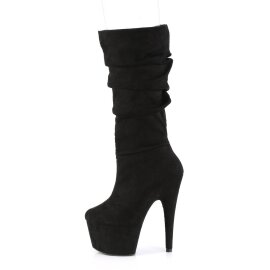 Pleaser ADORE-1061 Bottes à plateforme Daim synthétique Noir
