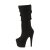 Pleaser ADORE-1061 Bottes à plateforme Daim synthétique Noir