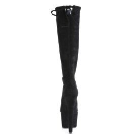 Pleaser ADORE-2008 Bottes à plateforme Daim synthétique Noir