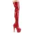 Pleaser ADORE-3000HWR Bottes cuissardes à plateforme Holo Rouge