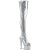 Pleaser ADORE-3000HWR Bottes cuissardes à plateforme Holo Argent