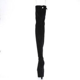 Pleaser ADORE-3008 Bottes cuissardes à plateforme Daim synthétique Noir