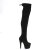Pleaser ADORE-3008 Bottes cuissardes à plateforme Daim synthétique Noir